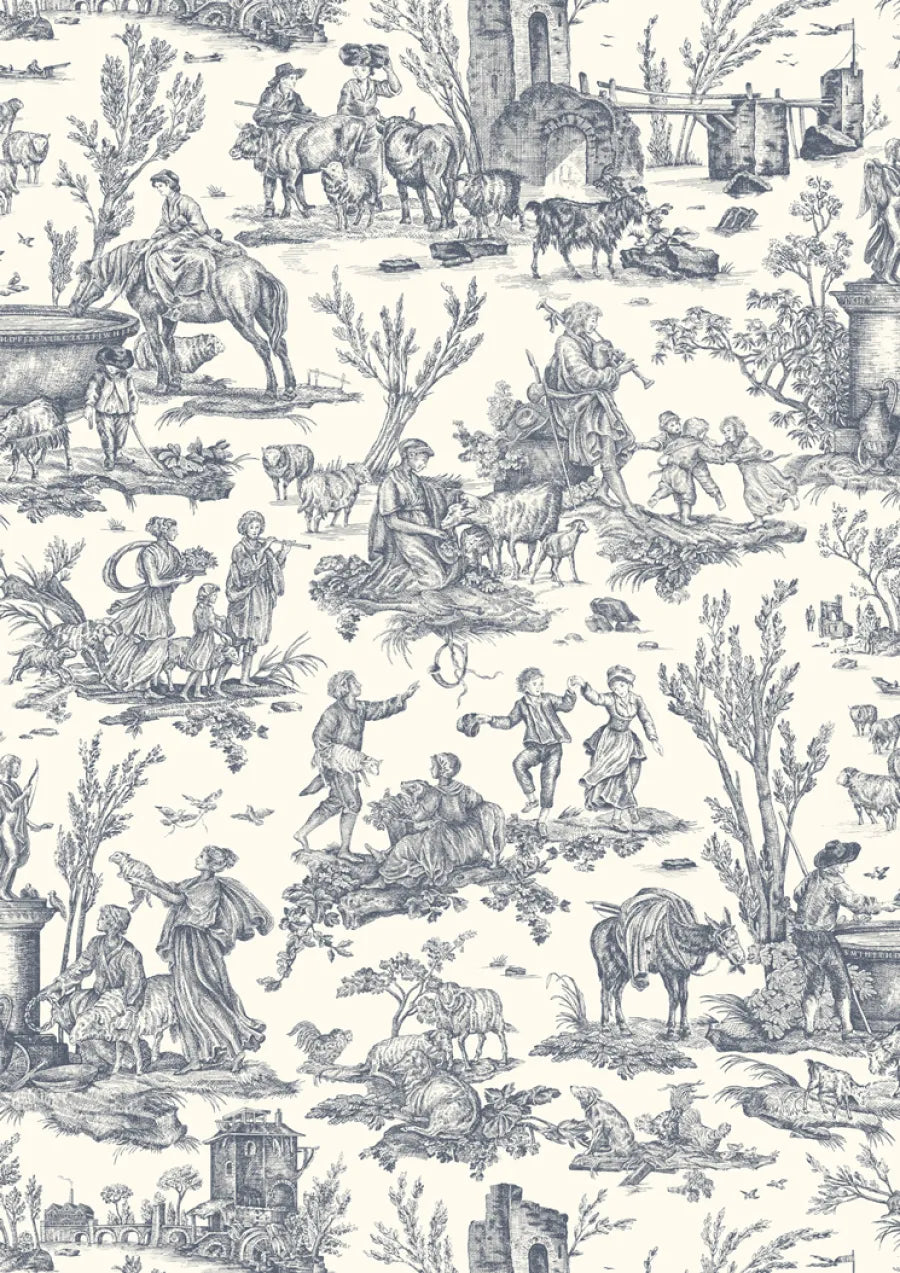 Lewis & Wood Toile Baptiste Moule Made to Measure Curtains – close-up