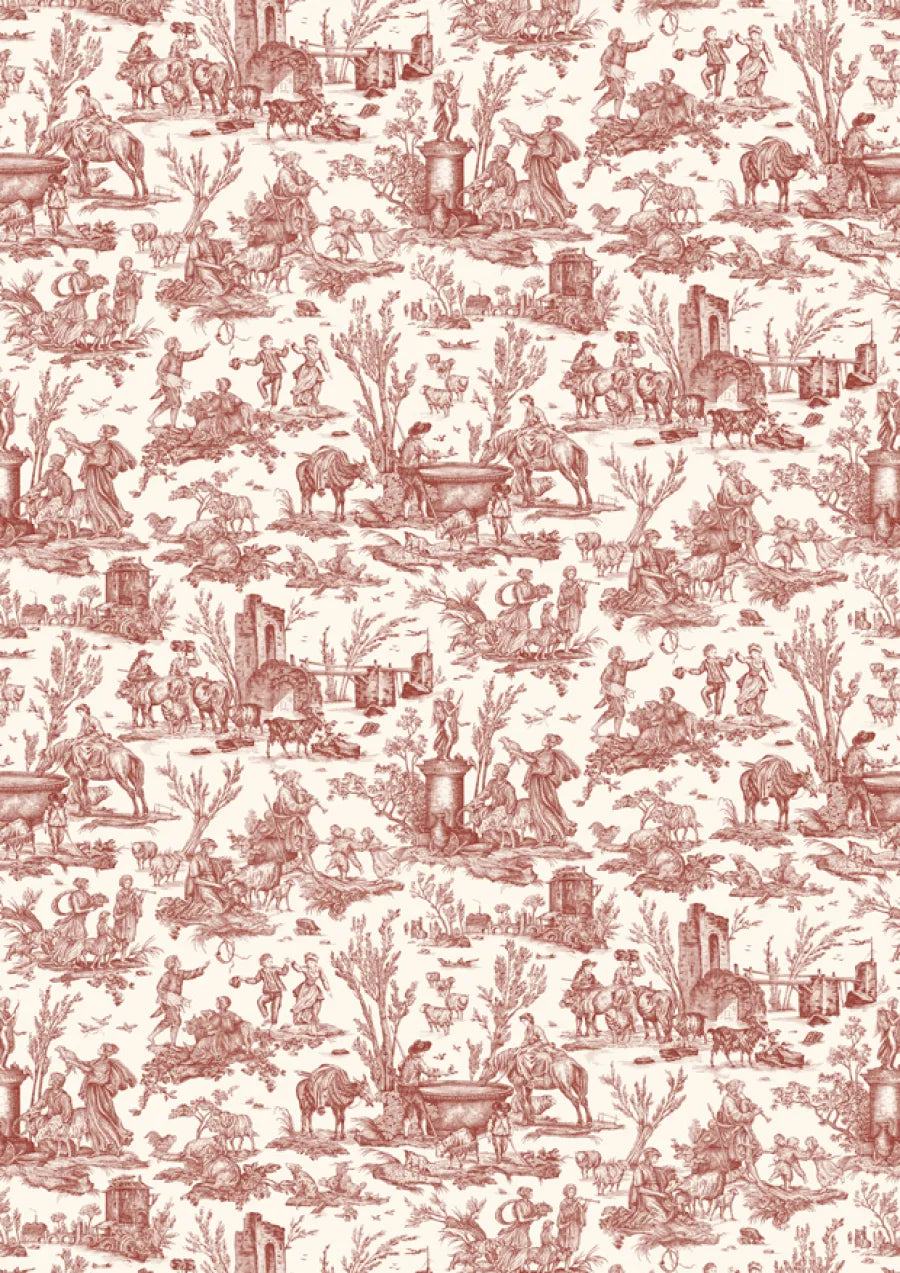 Lewis & Wood Toile Baptiste Rhone Made to Measure Curtains – full width