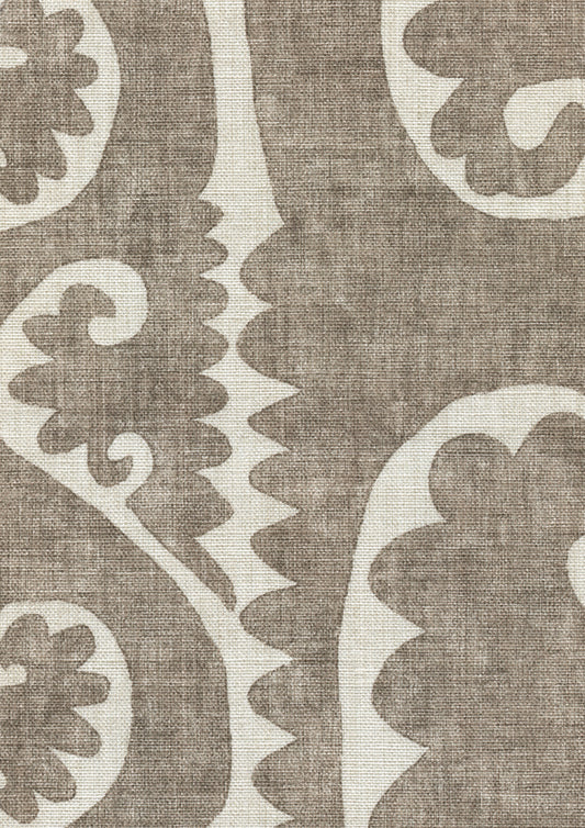 Lewis & Wood Totem Cocoa Made to Measure Curtains – fabric detail