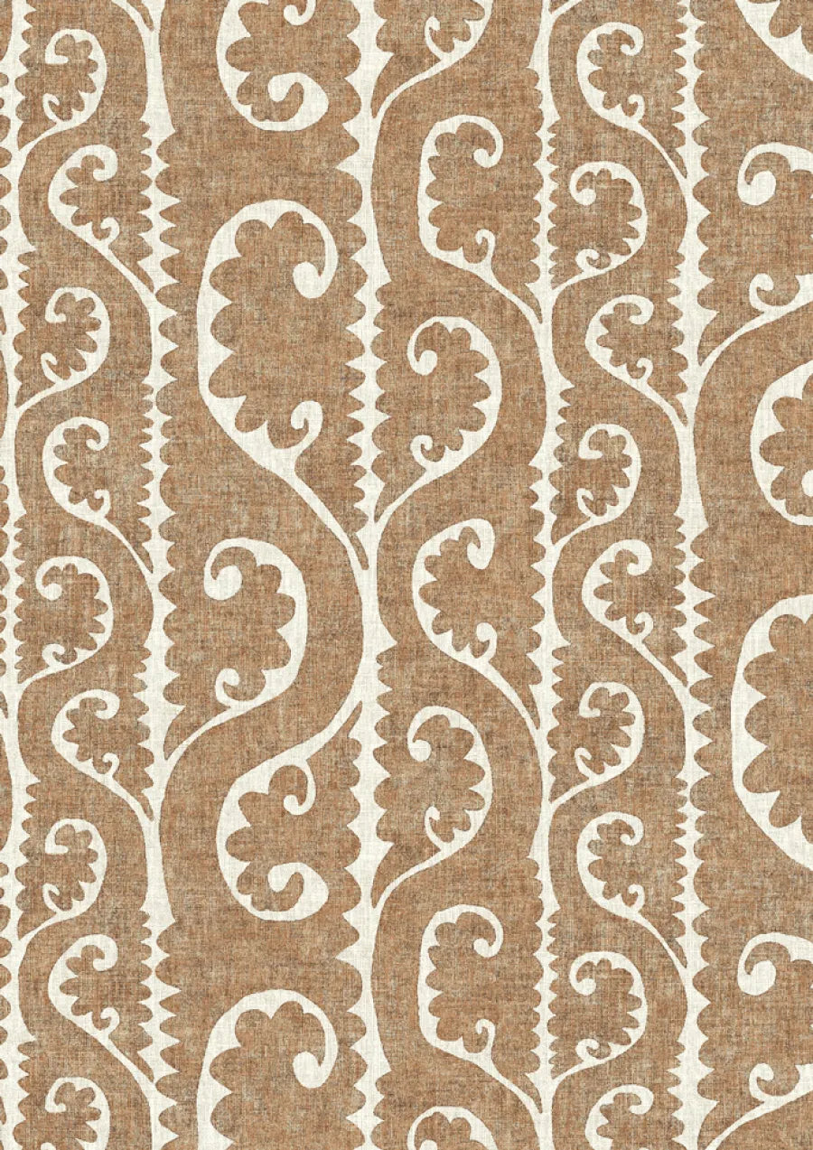 Lewis & Wood Totem Ginger Made to Measure Curtains – close-up