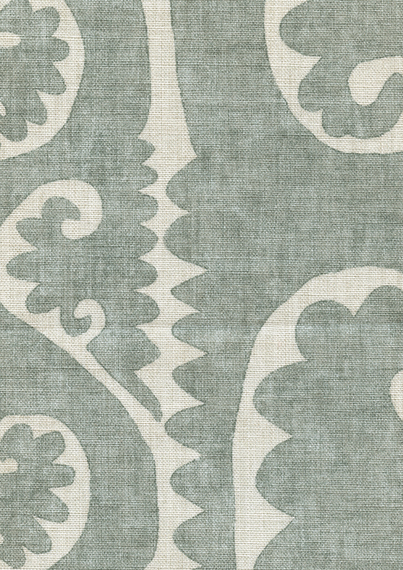 Lewis & Wood Totem Sage Made to Measure Roman Blinds – fabric detail
