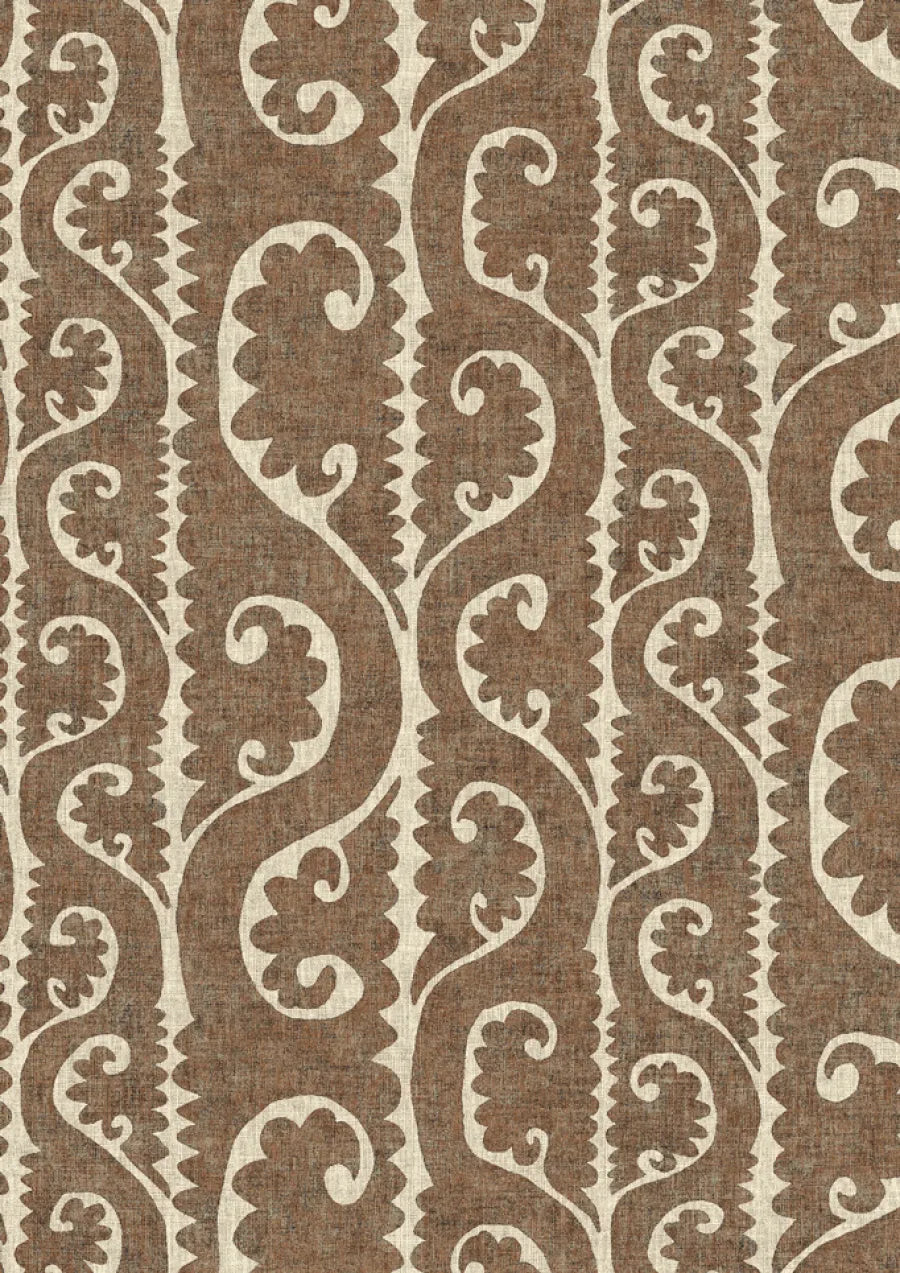 Lewis & Wood Totem Walnut Made to Measure Roman Blinds – close-up