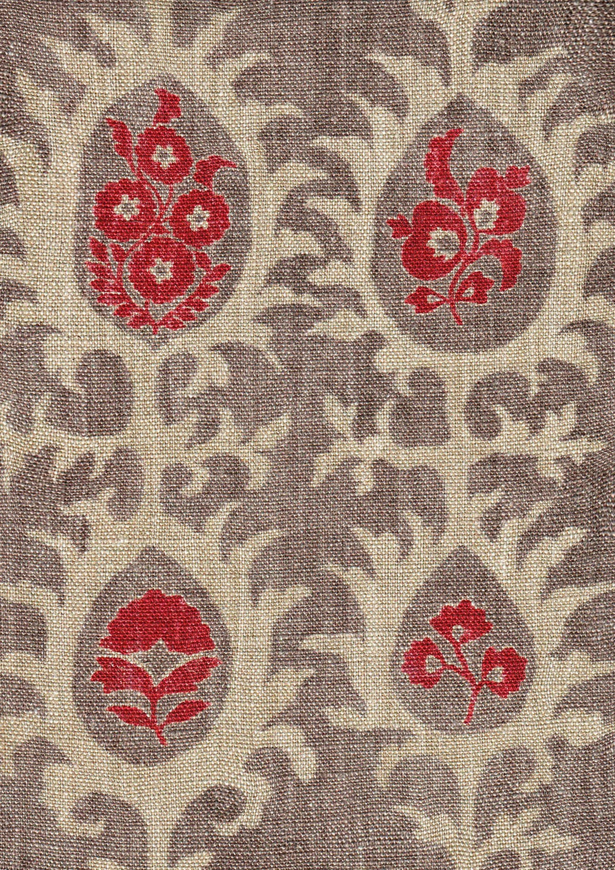 Lewis & Wood Tribal Kudu Grey Made to Measure Curtains – fabric detail