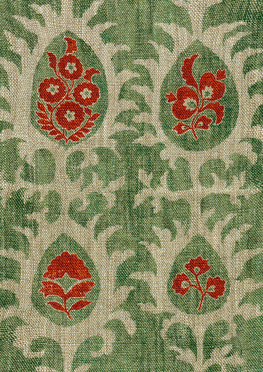 Lewis & Wood Tribal Limpopo Green Made to Measure Curtains – fabric detail