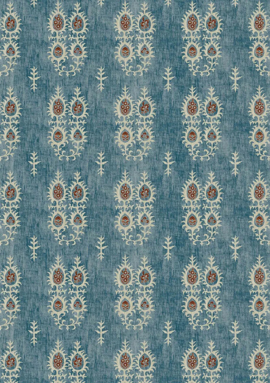 Lewis & Wood Tribal Masai Blue Made to Measure Roman Blinds – full width