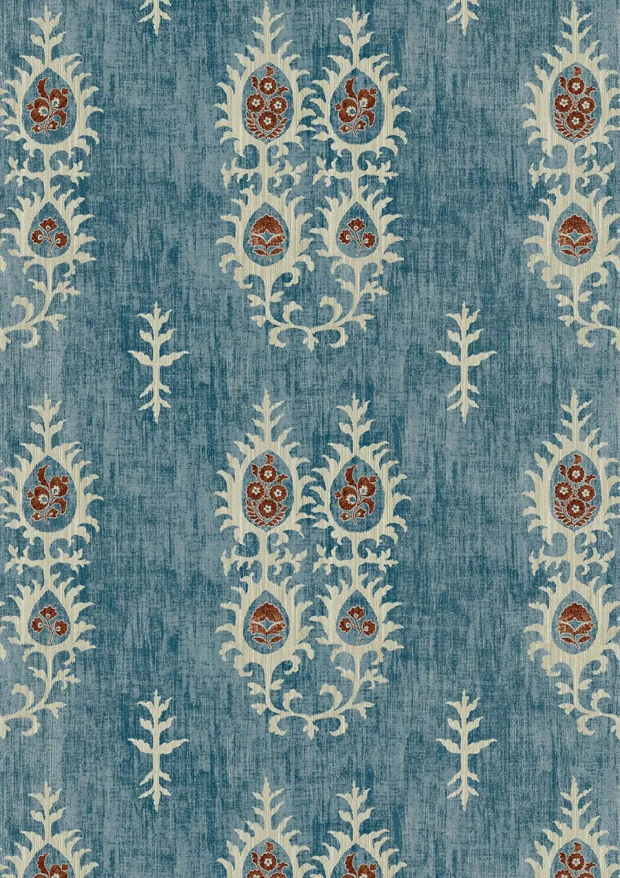 Lewis & Wood Tribal Masai Blue Made to Measure Roman Blinds – close-up