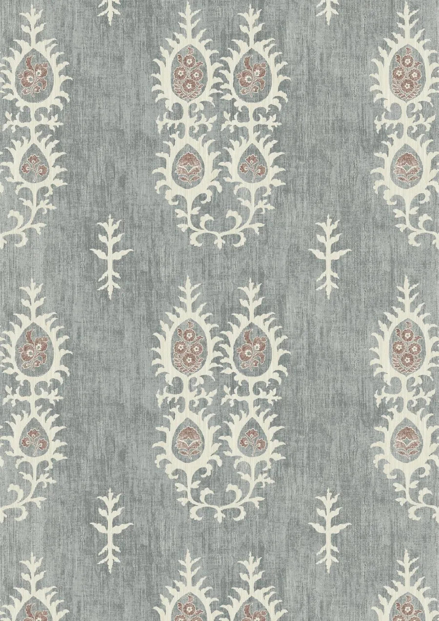 Lewis & Wood Tribal Monsoon Blue Made to Measure Roman Blinds – close-up