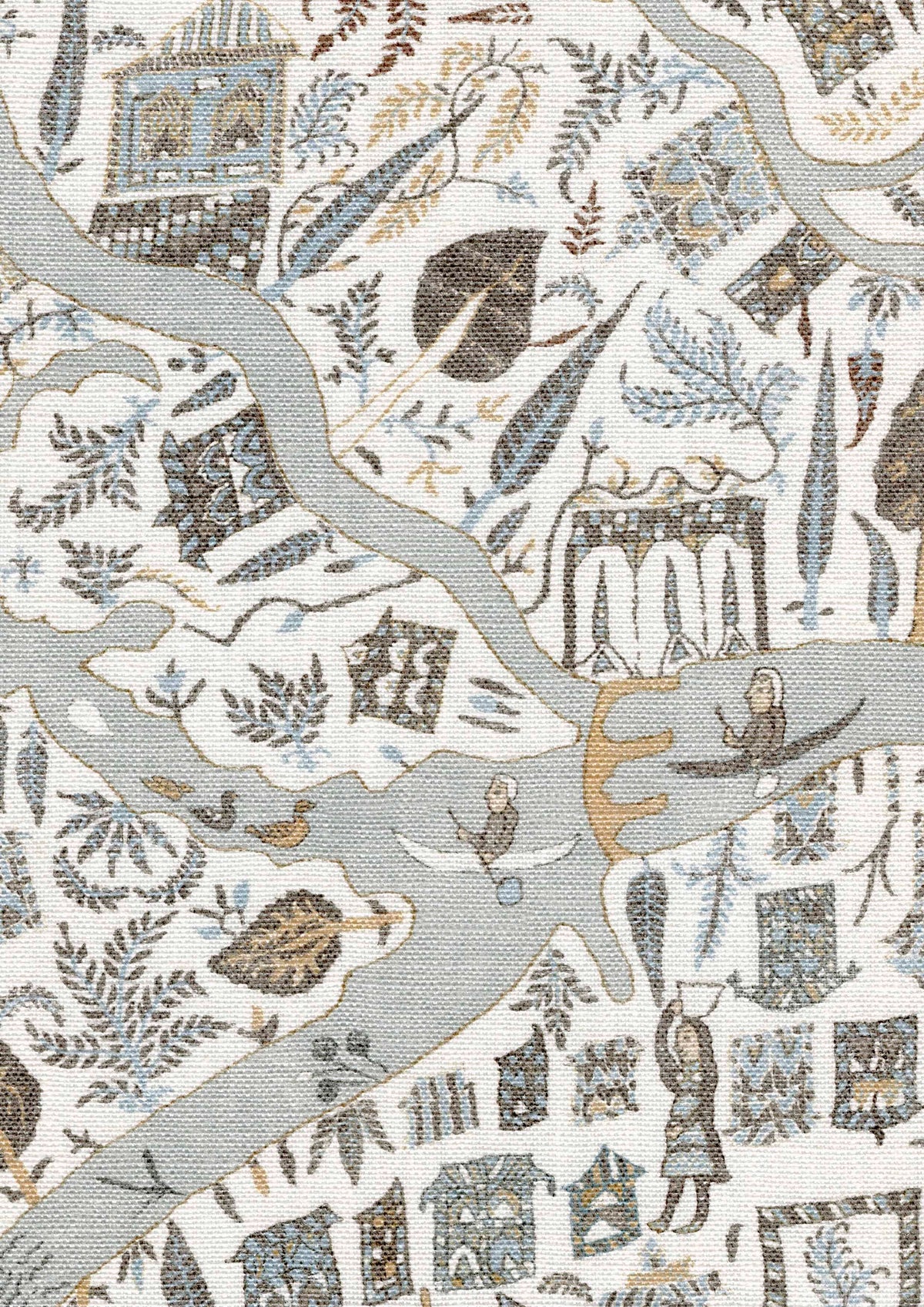 Lewis & Wood Utopia Aqua Vita Made to Measure Roman Blinds – fabric detail