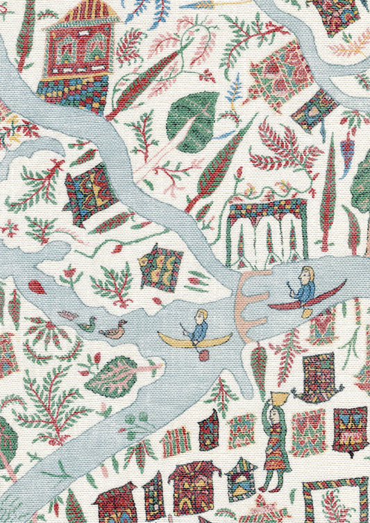 Lewis & Wood Utopia Garland Made to Measure Curtains – fabric detail