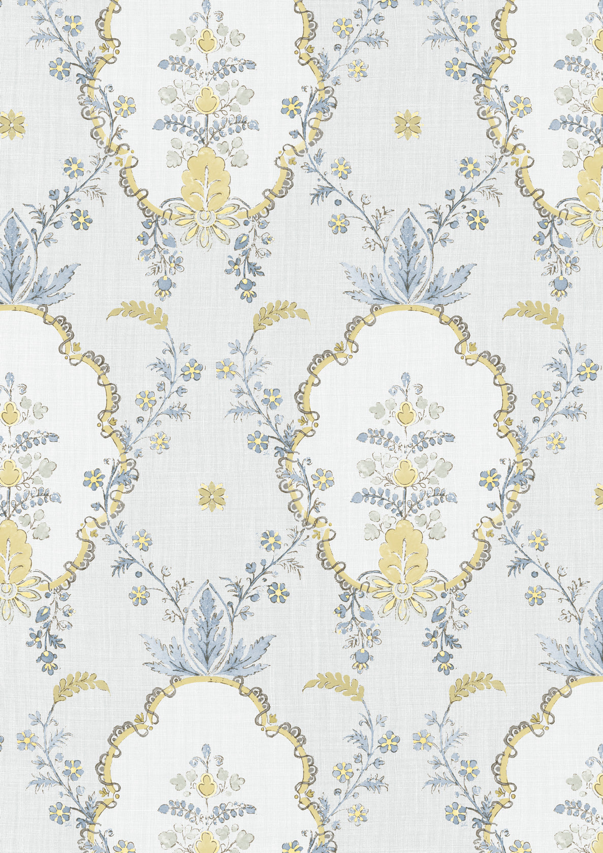 Lewis & Wood Vallance Blue Citrine Made to Measure Curtains – close-up