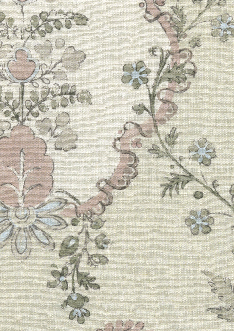Lewis & Wood Vallance Myrtle Pink Made to Measure Curtains – fabric detail