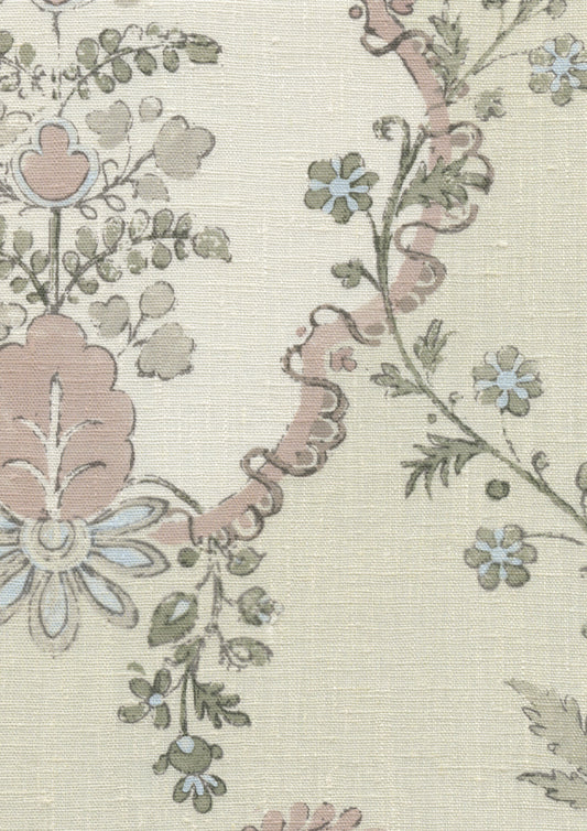 Lewis & Wood Vallance Myrtle Pink Made to Measure Roman Blinds – fabric detail