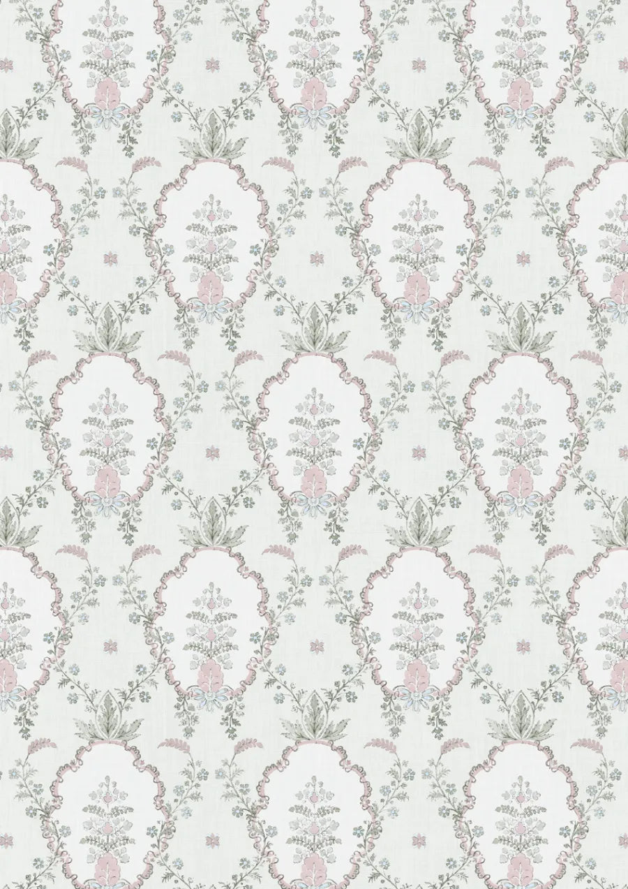 Lewis & Wood Vallance Myrtle Pink Made to Measure Curtains – full width
