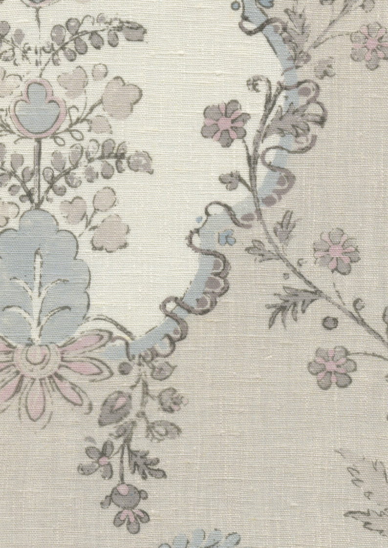 Lewis & Wood Vallance Tea Rose Made to Measure Curtains – fabric detail