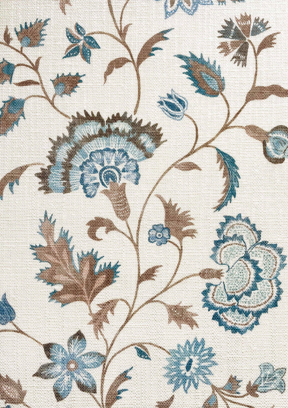 Lewis & Wood Victoria Blue Almond Made to Measure Curtains – fabric detail
