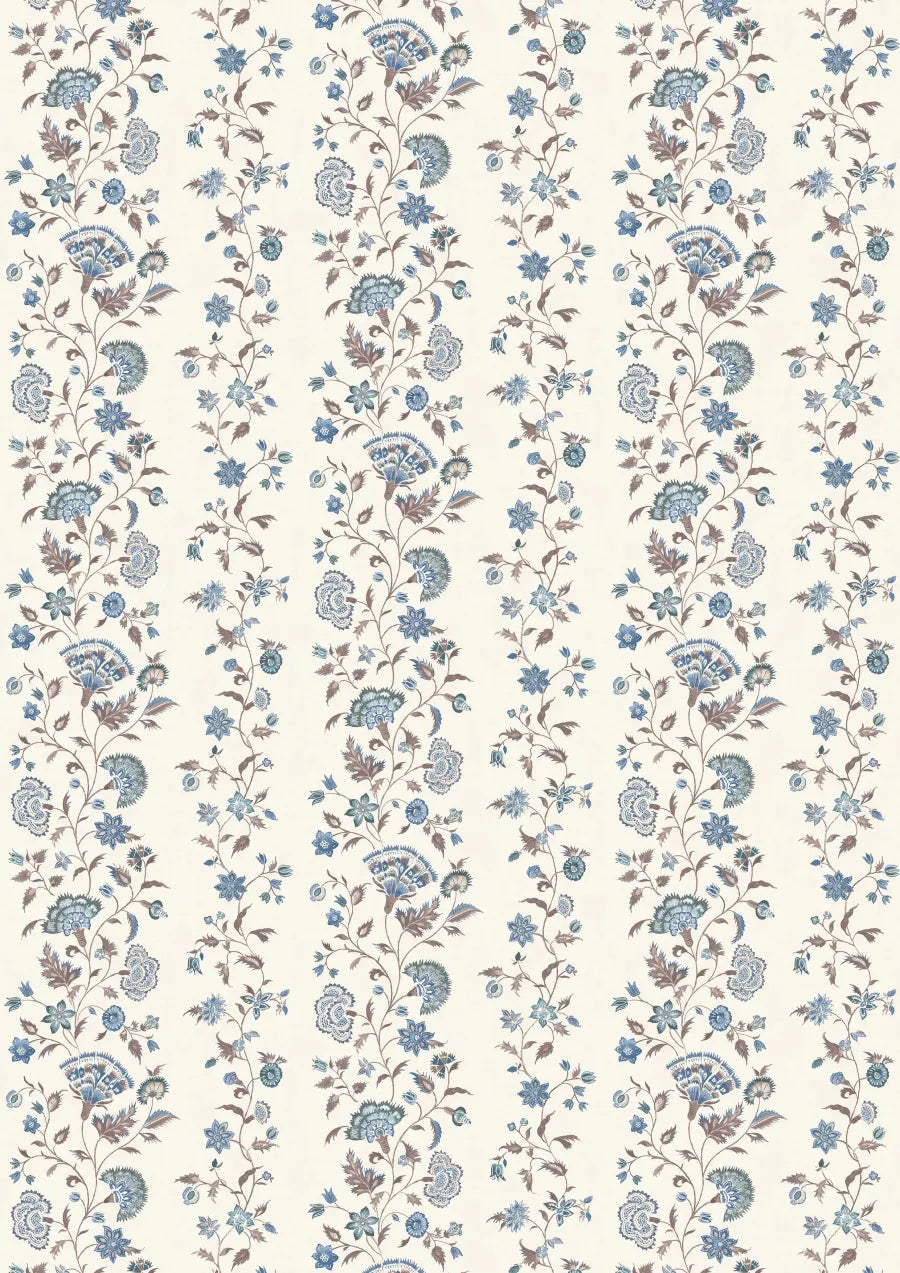 Lewis & Wood Victoria Blue Almond Made to Measure Curtains – full width