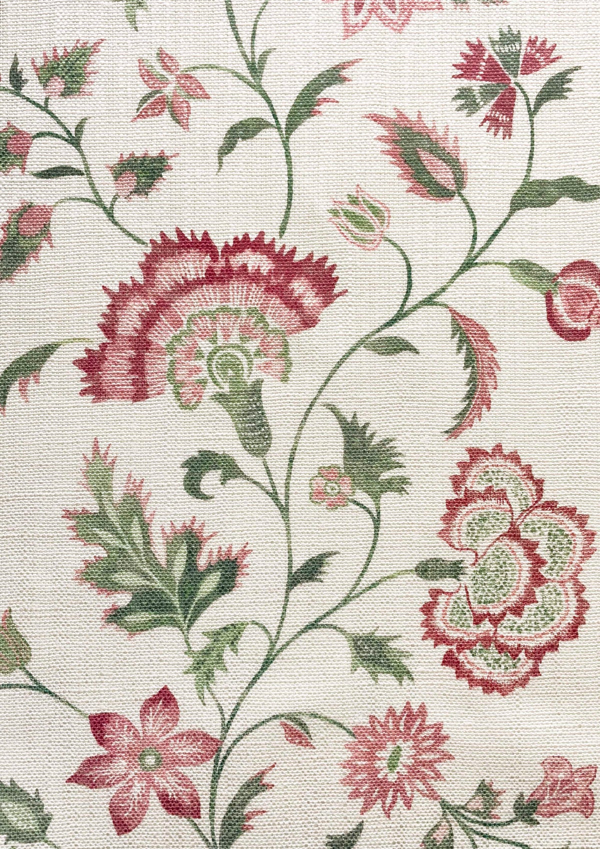 Lewis & Wood Victoria Jade Rose Made to Measure Curtains – fabric detail