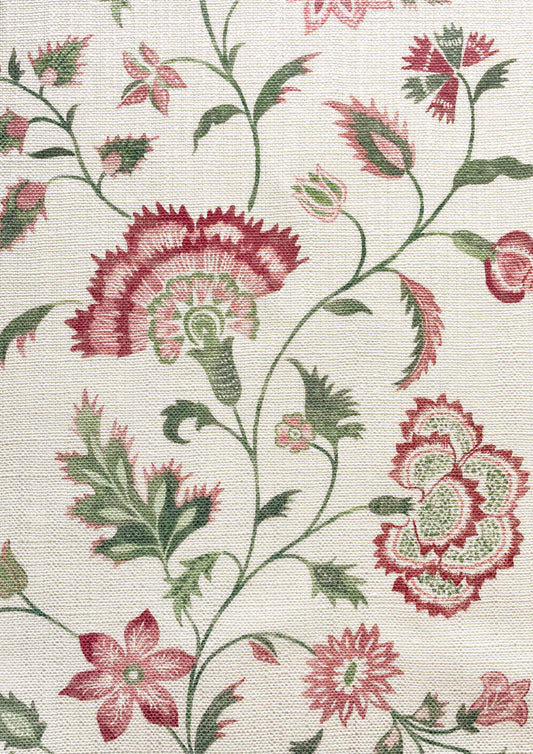 Lewis & Wood Victoria Jade Rose Made to Measure Curtains – fabric detail