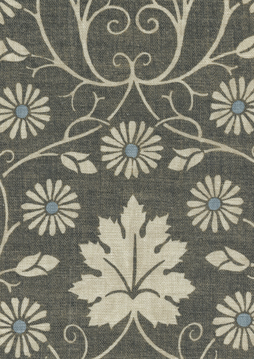 Lewis & Wood Vineheart Charcoal Made to Measure Roman Blinds – fabric detail