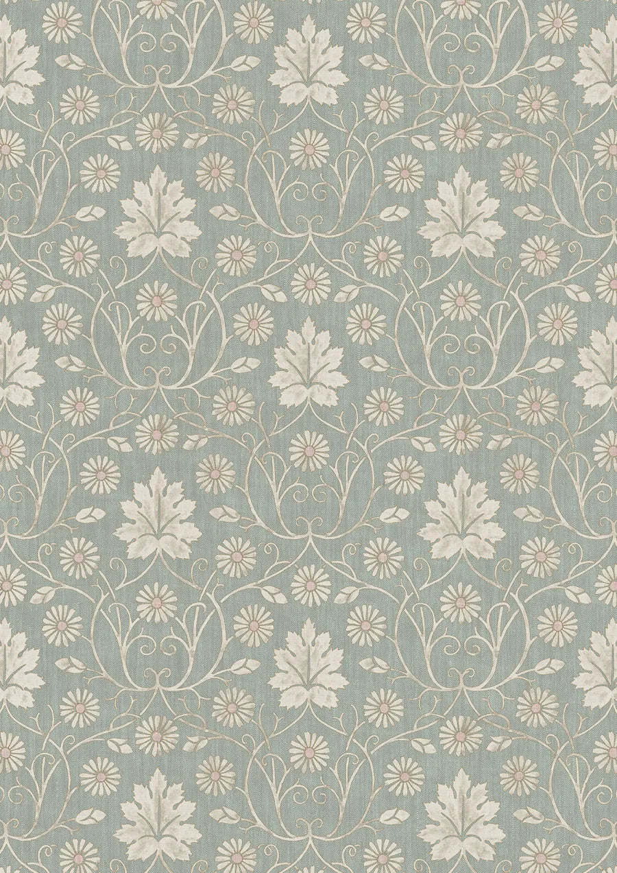 Lewis & Wood Vineheart Sea Holly Made to Measure Curtains – close-up