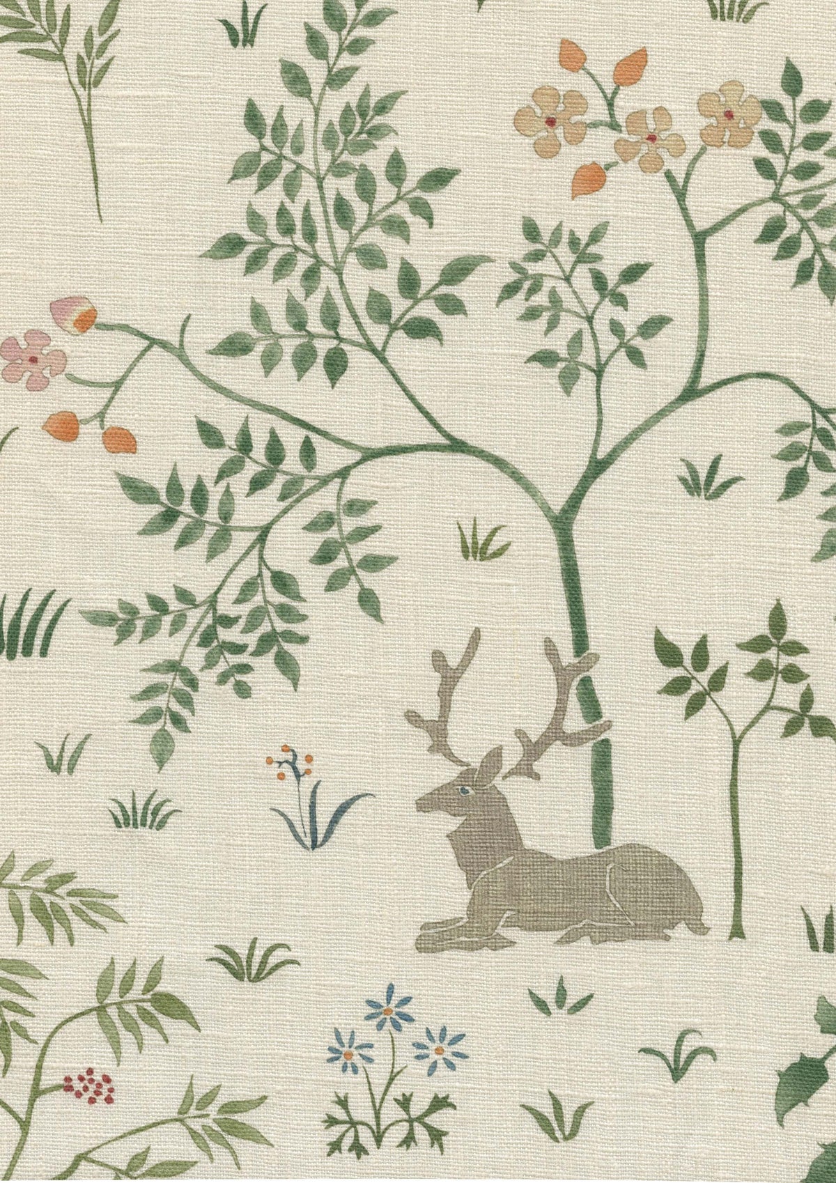 Lewis & Wood Voysey Park Verdure Made to Measure Roman Blinds – fabric detail