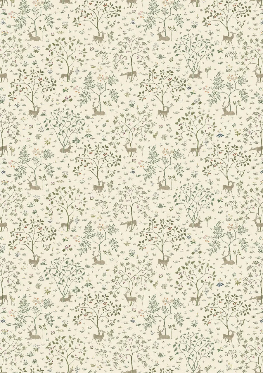 Lewis & Wood Voysey Park Verdure Made to Measure Curtains – full width