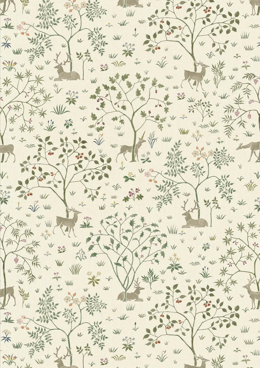 Lewis & Wood Voysey Park Verdure Made to Measure Roman Blinds – close-up