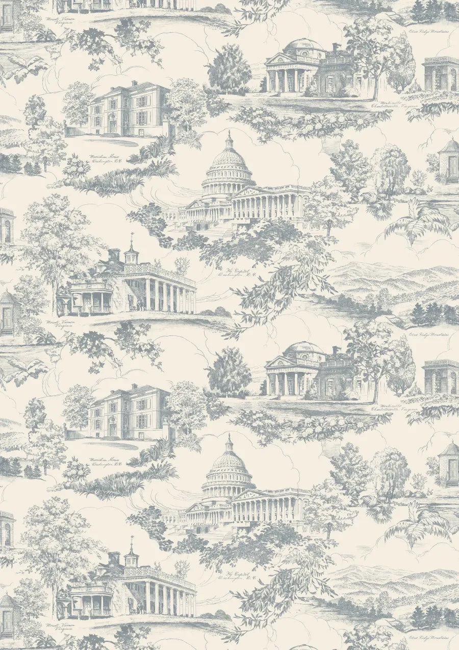 Lewis & Wood Washington Toile Potomac Made to Measure Curtains – full width