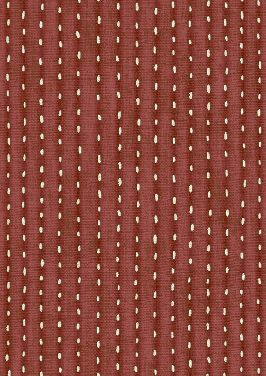 Lewis & Wood Wild Rice Red Hut Made to Measure Roman Blinds – fabric detail
