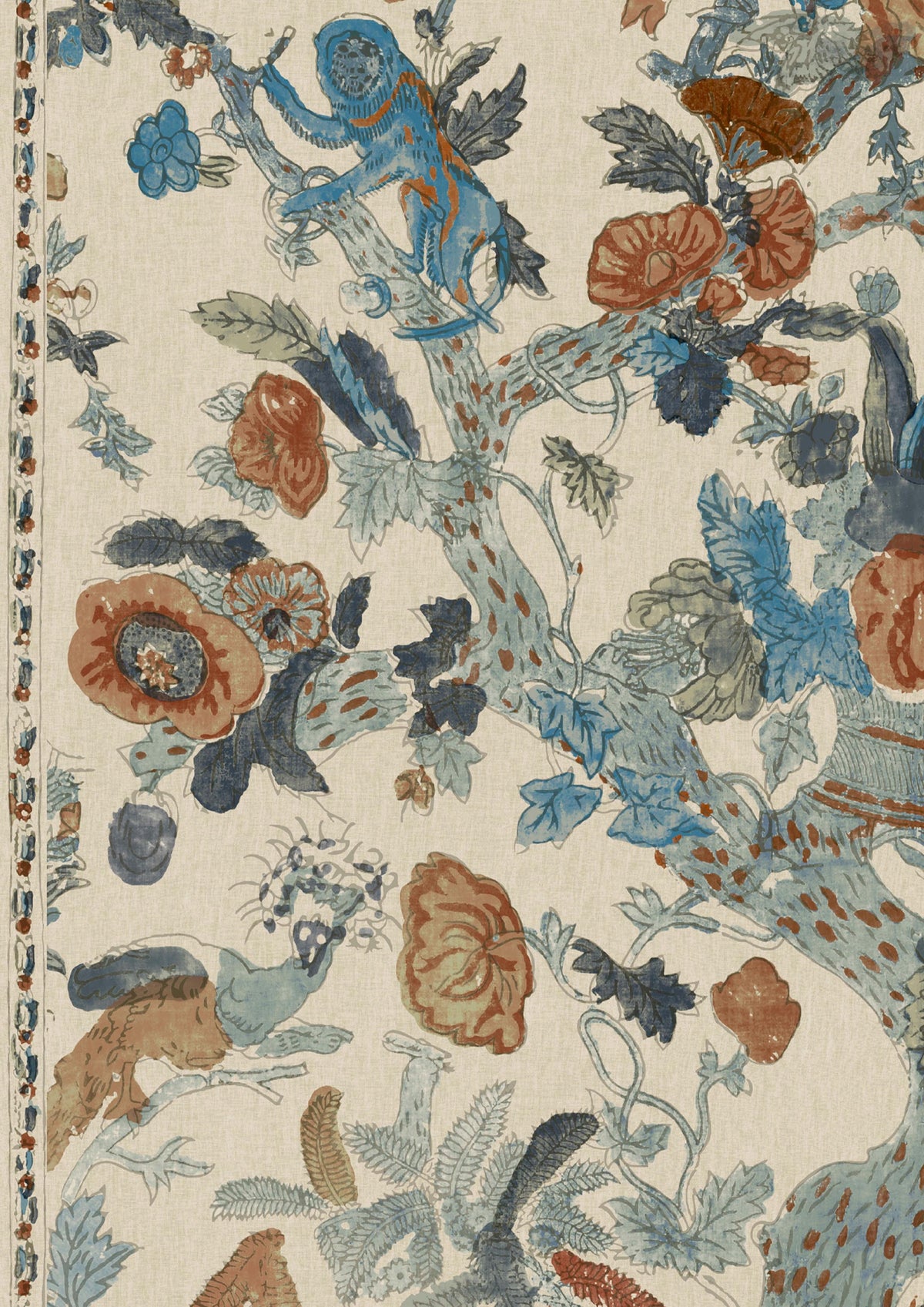 Lewis & Wood Wild Thing Copper Cobalt Made to Measure Roman Blinds – close-up
