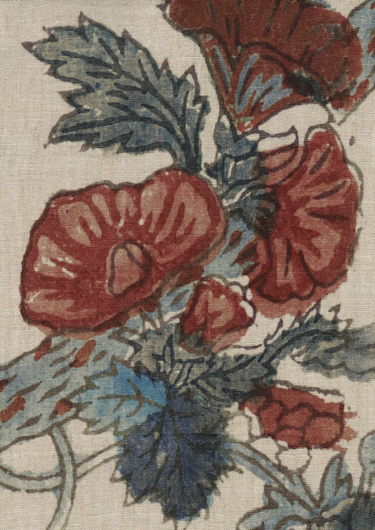Lewis & Wood Wild Thing Copper Cobalt Made to Measure Curtains – fabric detail