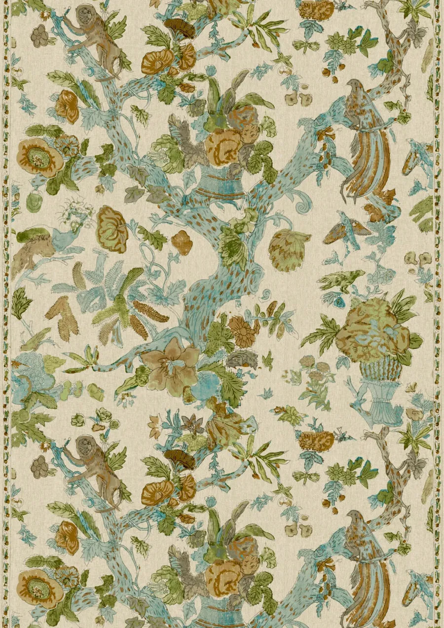 Lewis & Wood Wild Thing Ginger Kiwi Made to Measure Roman Blinds – full width