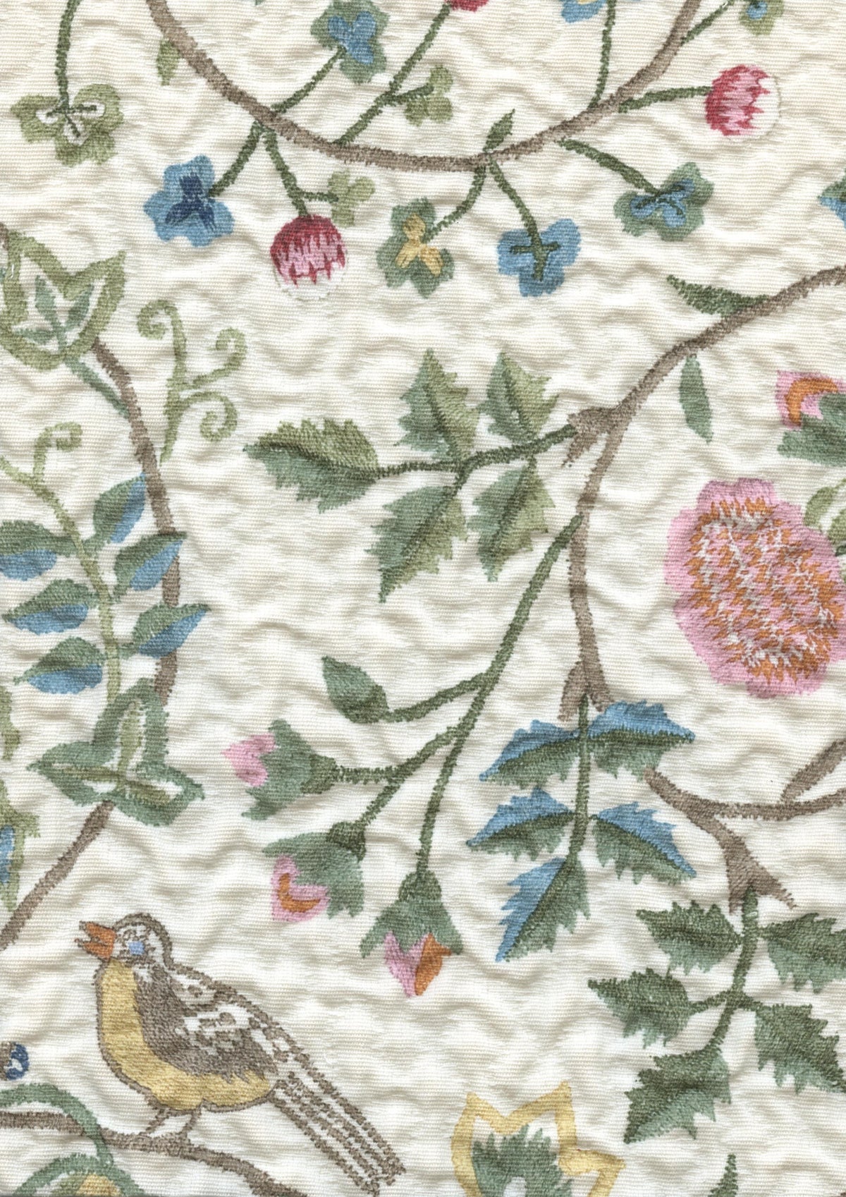 Lewis & Wood Windrush Quilt White Made to Measure Roman Blinds – fabric detail