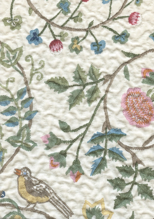 Lewis & Wood Windrush Quilt White Made to Measure Roman Blinds – fabric detail