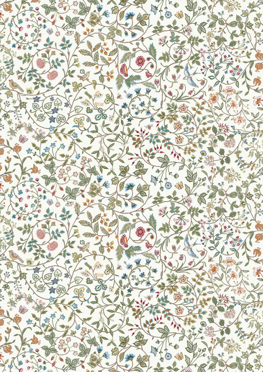 Lewis & Wood Windrush Quilt White Made to Measure Curtains – full width