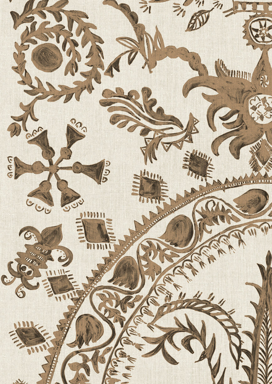 Lewis & Wood Womad LG 100 Henna Made to Measure Curtains – close-up