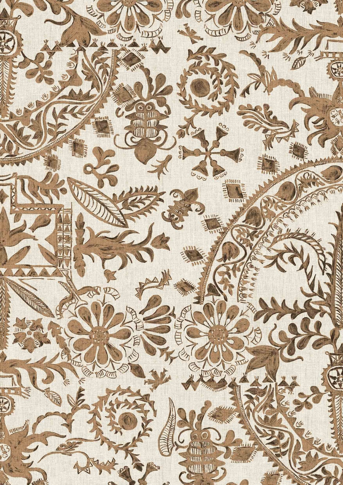 Lewis & Wood Womad LG 50 Henna Made to Measure Curtains – close-up