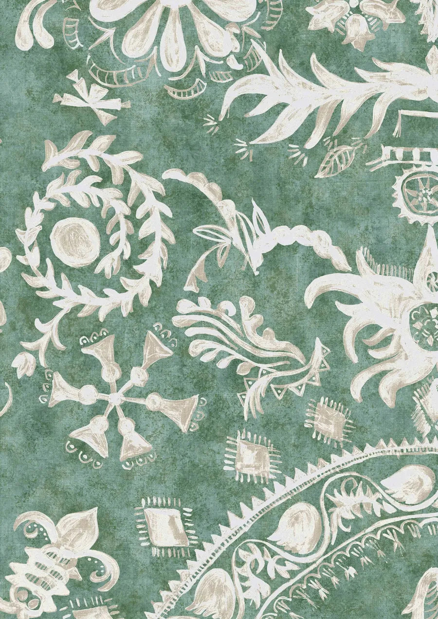 Lewis & Wood Womad Sagebrush Made to Measure Roman Blinds – close-up