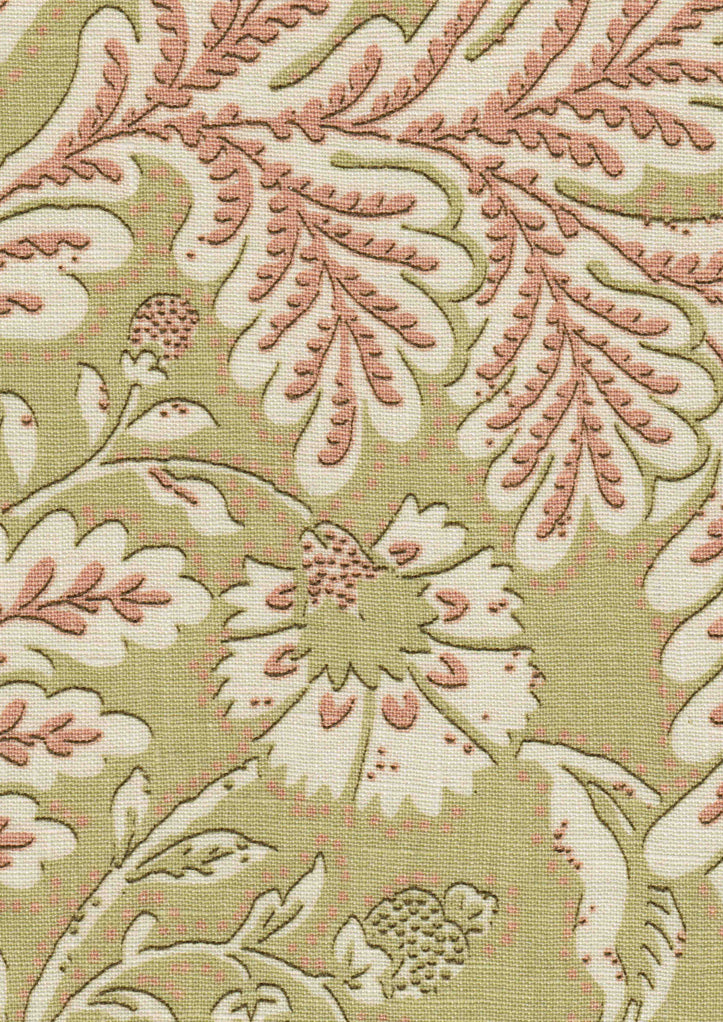 Lewis & Wood Wykeham Spring Green Made to Measure Curtains – fabric detail