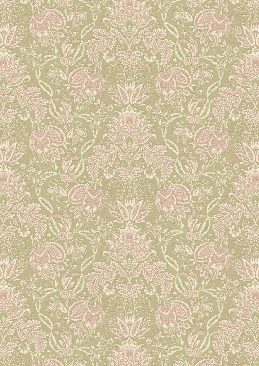 Lewis & Wood Wykeham Spring Green Made to Measure Curtains – full width