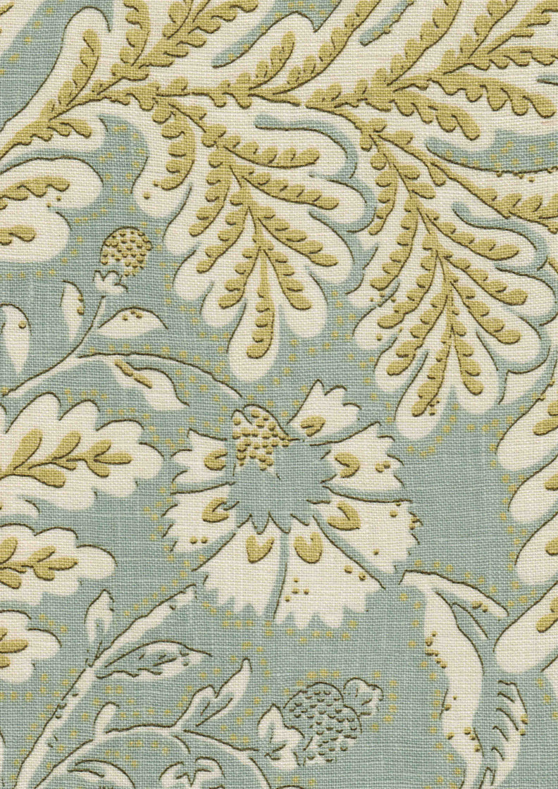 Lewis & Wood Wykeham Summer Blue Made to Measure Roman Blinds – fabric detail