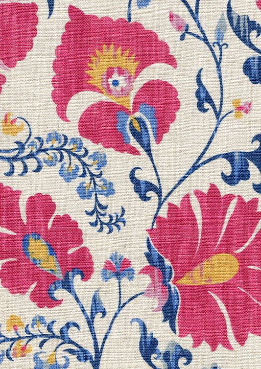 Lewis & Wood Zarafshan Cyclamen Blue Made to Measure Roman Blinds – fabric detail