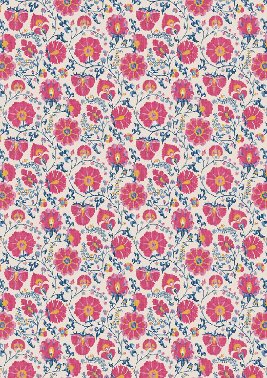 Lewis & Wood Zarafshan Cyclamen Blue Made to Measure Curtains – full width