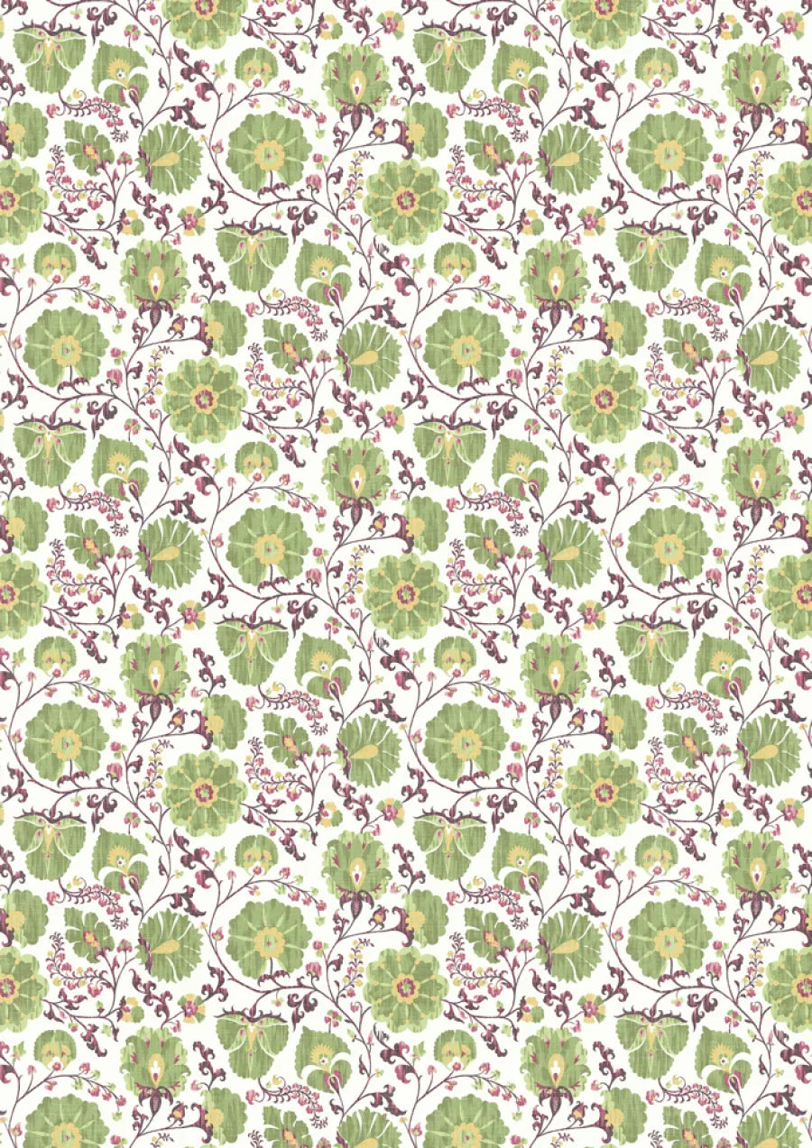 Lewis & Wood Zarafshan LG Lime Damson Made to Measure Roman Blinds – full width