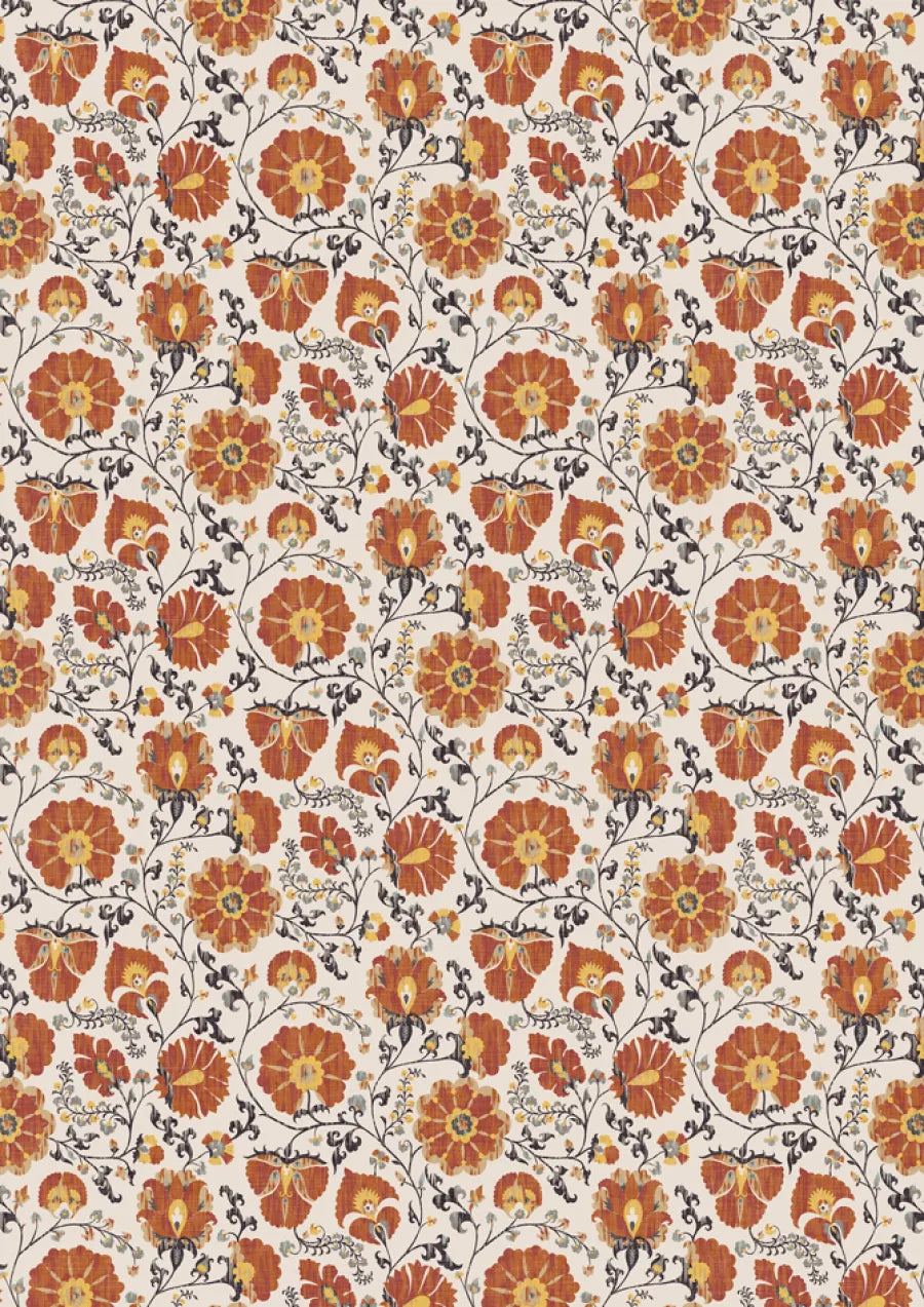 Lewis & Wood Zarafshan Rust Slate Made to Measure Curtains – full width