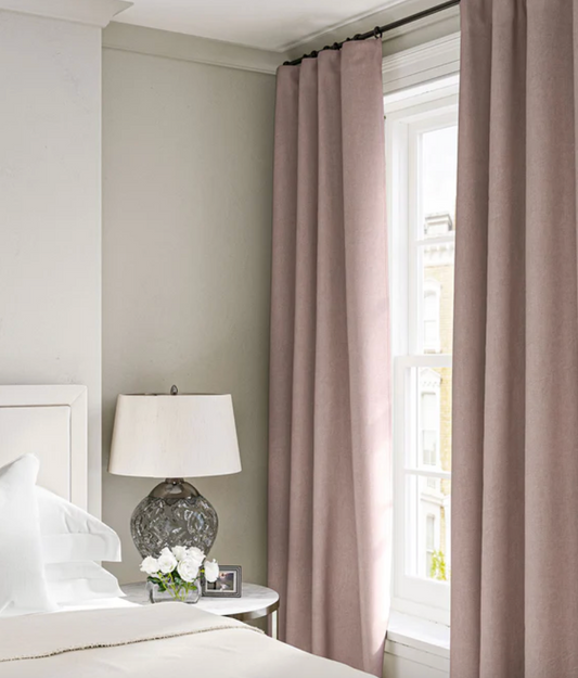 Cooshy Dusky Pink Linen Softie 100% Linen Fabric curtains
