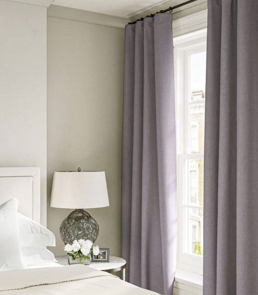 Cooshy Lilac Linen Softie 100% Linen Fabric curtains