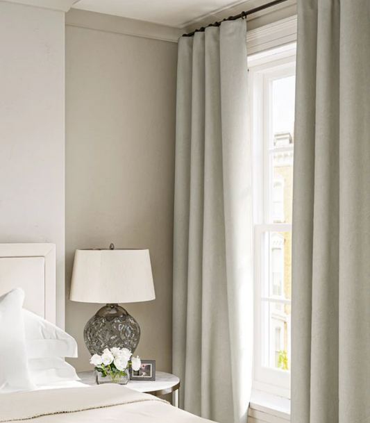 Cooshy Pearl Grey Linen Softie 100% Linen Fabric curtains