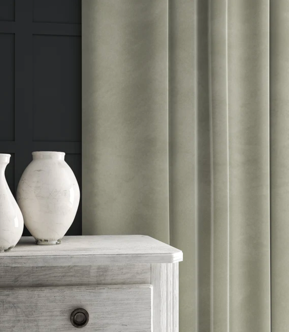 Cloud - Omega iii Velvet by Linwood - Fabric, Curtains, Roman Blinds