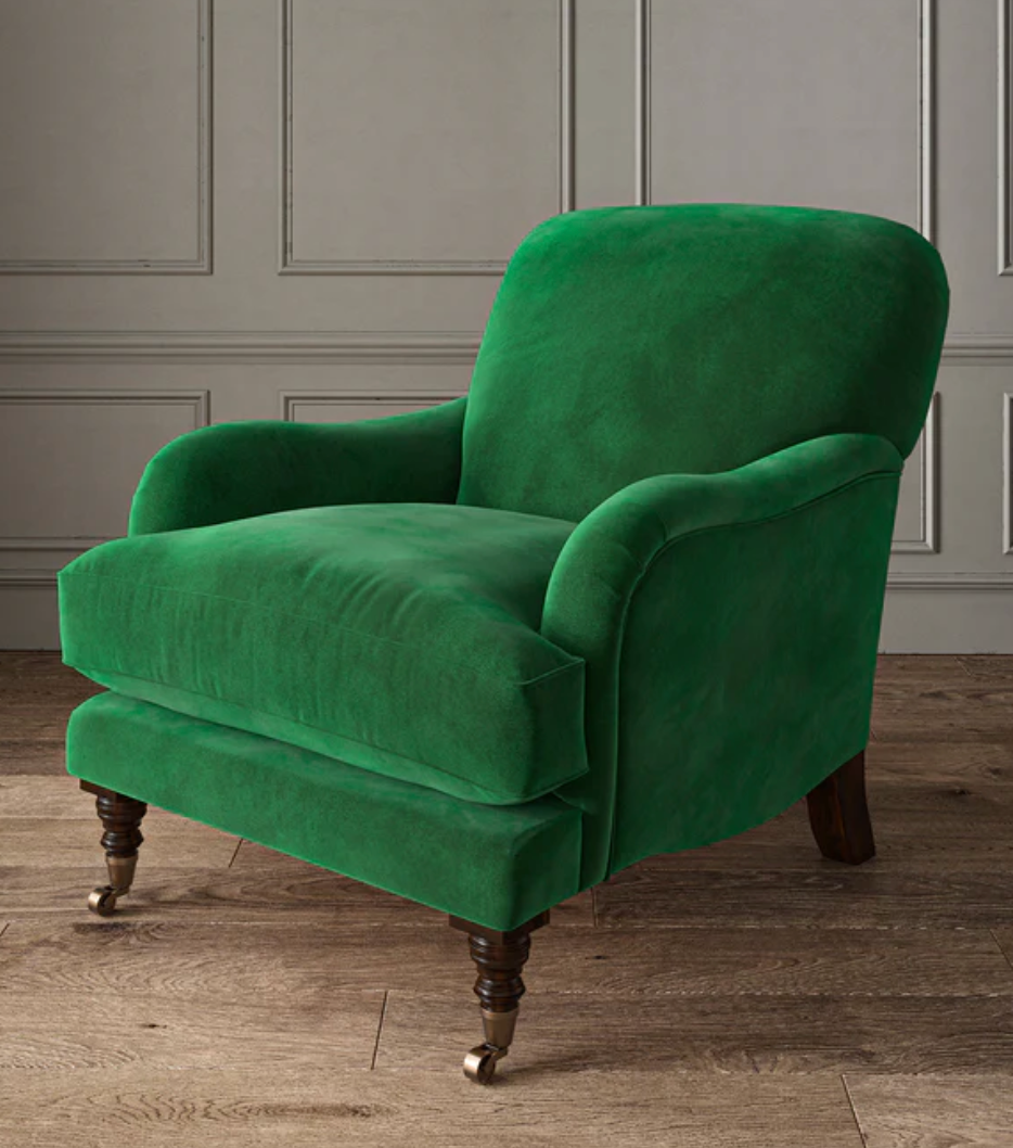 Emerald - Omega iii Velvet by Linwood - Fabric, Curtains, Roman Blinds chair